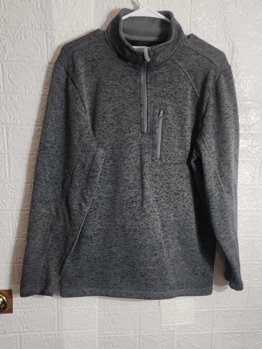 Magellan Outdoors Heathered Gray Quarter-Zip Pullover